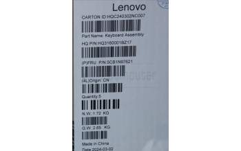 Lenovo 5CB1N97621 C-Cover with keyboard,Slovenian,Storm Grey,Fingerprint