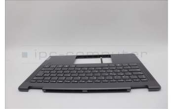 Lenovo 5CB1N97622 C-Cover with keyboard, Spanish, Storm Grey, FingerPrint, UK