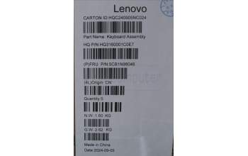 Lenovo 5CB1N98046 C-Cover with keyboard, Ukraine, Storm Grey, Non-FingerPrint, US