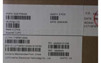 Lenovo 5CB1P00332 C-Cover with keyboard, Slovenian, Luna Grey, UK