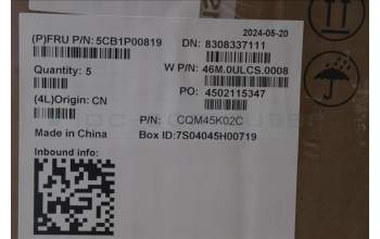 Lenovo 5CB1P00819 C-Cover with keyboard, French, Arctic Grey, Backlight, US