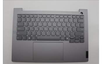 Lenovo 5CB1P00823 C-Cover with keyboard, Greek, Arctic Grey, Backlight, US