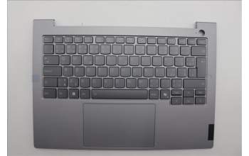 Lenovo 5CB1P00877 C-Cover with keyboard, Czech Slovakian, Arctic Grey, Backlight, UK
