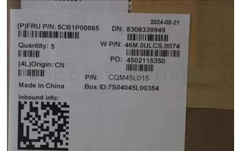 Lenovo 5CB1P00885 C-Cover with keyboard, Hebrew, Arctic Grey, Backlight, US