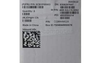 Lenovo 5CB1P00903 COVER Upper Case ASM_USA ENG W21MRAGBL U