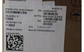 Lenovo 5CB1P00941 C-Cover with keyboard, French, Arctic Grey, Backlight, US