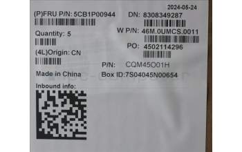 Lenovo 5CB1P00944 C-Cover with keyboard, German, Arctic Grey, Backlight, UK