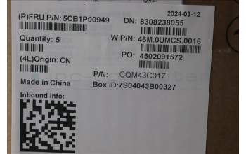 Lenovo 5CB1P00949 C-Cover with keyboard, Italian, Arctic Grey, Backlight, UK