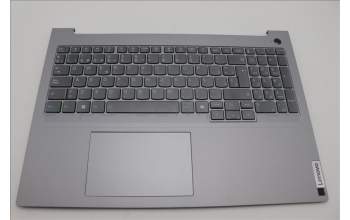 Lenovo 5CB1P00957 C-Cover with keyboard, Spanish, Arctic Grey, Backlight, UK