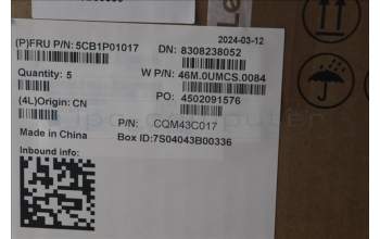 Lenovo 5CB1P01017 COVER Upper Case ASM_SLV W21MS AG BL U