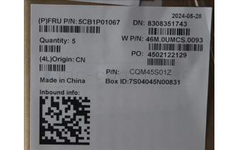 Lenovo 5CB1P01067 C-Cover with keyboard, Arabic, Arctic Grey, US