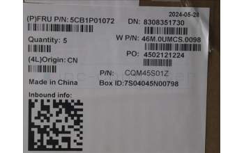 Lenovo 5CB1P01072 C-Cover with keyboard,US English Euro,Arctic Grey