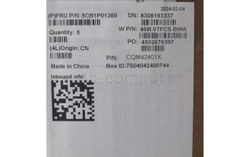 Lenovo 5CB1P01360 COVER Upper Case ASM_BEL W21KH AGBL H