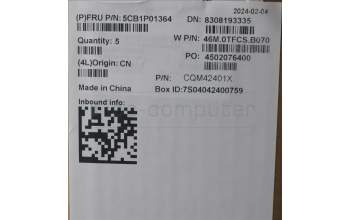 Lenovo 5CB1P01364 C-Cover with keyboard, English, Arctic Grey, Backlight, US