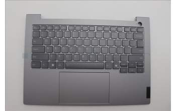 Lenovo 5CB1P27051 C-Cover with keyboard, English, Arctic Grey, Backlight, US