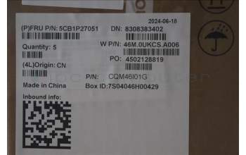 Lenovo 5CB1P27051 C-Cover with keyboard, English, Arctic Grey, Backlight, US