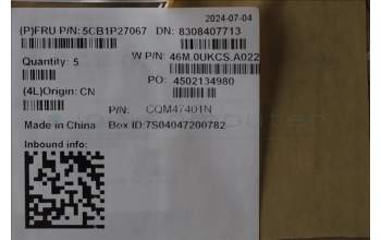 Lenovo 5CB1P27067 C-Cover with keyboard, Russian, Arctic Grey, Backlight, US