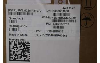 Lenovo 5CB1P31079 C-Cover with keyboard, French, Arctic Grey, US