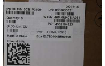 Lenovo 5CB1P31091 C-Cover with keyboard, Nordic, Arctic Grey, UK