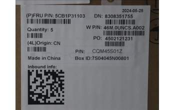 Lenovo 5CB1P31103 C-Cover with keyboard, Belgian, Arctic Grey, Backlight, UK