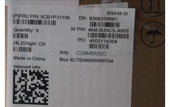 Lenovo 5CB1P31106 COVER Upper Case ASM_CZE/SLK W21MW AG BL