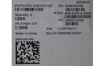 Lenovo 5CB1P31107 COVER Upper Case ASM_ENG W 21MW AG BL