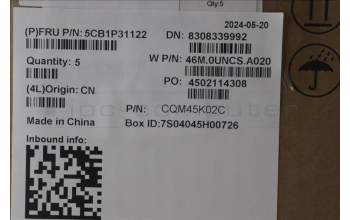 Lenovo 5CB1P31122 C-Cover with keyboard, Nordic, Arctic Grey, Backlight, UK