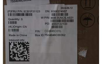 Lenovo 5CB1P31123 C-Cover with keyboard,Portuguese,Arctic Grey,Backlight