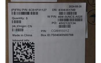 Lenovo 5CB1P31127 C-Cover with keyboard, Switzerland, Arctic Grey, Backlight, UK