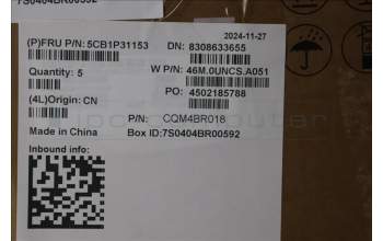 Lenovo 5CB1P31153 C-Cover with keyboard, Nordic, Arctic Grey