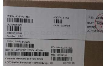 Lenovo 5CB1P31483 C-Cover with keyboard, Switzerland, Storm Grey, w/Screw, UK