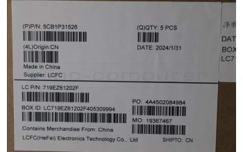 Lenovo 5CB1P31526 C-Cover with keyboard, English, Arctic Grey, US