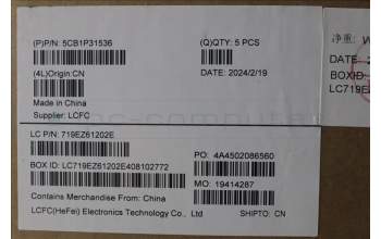 Lenovo 5CB1P31536 C-Cover with keyboard, Italian, Arctic Grey, UK