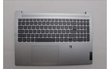 Lenovo 5CB1P33443 C-Cover with keyboard, US English Euro, Cloud Grey, Backlight, FingerPrint, US
