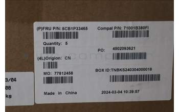 Lenovo 5CB1P33465 C-Cover with keyboard, Slovenian, Cloud Grey, Backlight, FingerPrint, UK