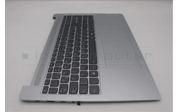 Lenovo 5CB1P33491 C-Cover with keyboard, German, Cloud Grey, Backlight, Non-Fingerprint, UK