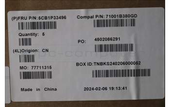 Lenovo 5CB1P33496 C-Cover with keyboard,Slovenian,Cloud Grey,Backlight,Non_Fingerprint