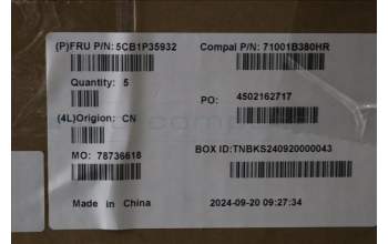 Lenovo 5CB1P35932 C-Cover with keyboard, Spanish, Abyss Blue, Backlight, Non-FingerPrint, UK