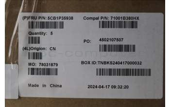 Lenovo 5CB1P35938 C-Cover with keyboard, French, Abyss Blue, Backlight, Non-FingerPrint, US