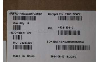 Lenovo 5CB1P35942 C-Cover with keyboard, Belgian, Abyss Blue, Backlight, Non-Fingerprint, UK