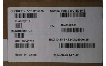 Lenovo 5CB1P35976 C-Cover with keyboard, Switzerland, Cloud Grey, Non-Backlight, FingerPrint, UK