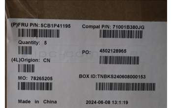 Lenovo 5CB1P41195 C-Cover with keyboard,Spanish,Cloud Grey,Non_Backlight,Non_FingerPrint