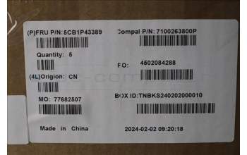 Lenovo 5CB1P43389 COVER Upper Case ASM_RUS C 83DX BLWH