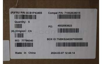 Lenovo 5CB1P43405 COVER Upper Case ASM_BEL C 83DX BLWH