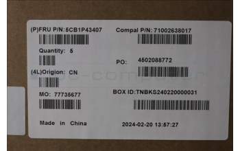 Lenovo 5CB1P43407 C-Cover with keyboard, Slovenian, White Backlight, UK