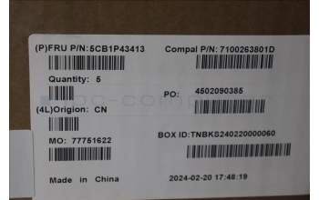 Lenovo 5CB1P43413 C-Cover with keyboard, Ukraine, White Backlight, US