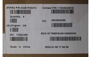 Lenovo 5CB1P43414 COVER UpperCase ASM_USA ENG C 83DX BLWH