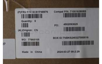 Lenovo 5CB1P48976 C-Cover with keyboard, Hebrew, Cloud Grey, Backlight, Fingerprint, US