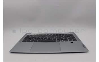 Lenovo 5CB1P48991 C-Cover with keyboard, Belgian, Cloud Grey, Backlight, FingerPrint, UK