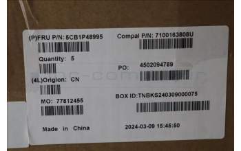 Lenovo 5CB1P48995 C-Cover with keyboard, Bulgarian, Cloud Grey, Backlight, FingerPrint, UK